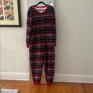 Cozy Pink and Navy Patterned Onesie